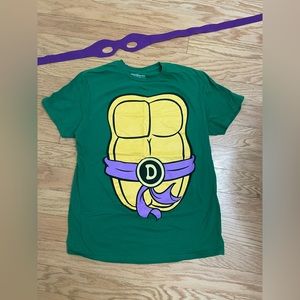 Ninja turtles Halloween costume T-shirt and eye mask